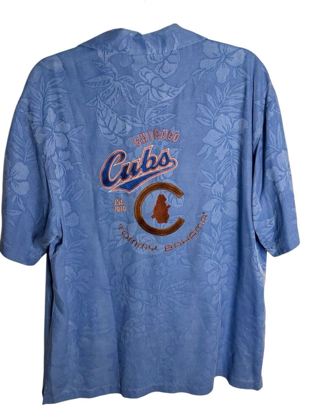 Tommy Bahama Baseball Cubs Silk Button Front Men’s Size Medium